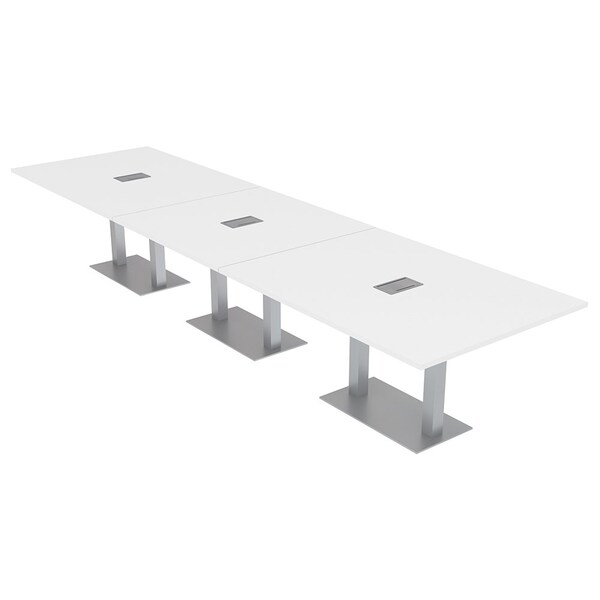 45 in W, 165.75 in L, 29 in H, Engineered Wood Top, White
